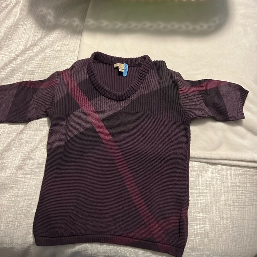Burberry Brit purple short sleeve sweater size Medium